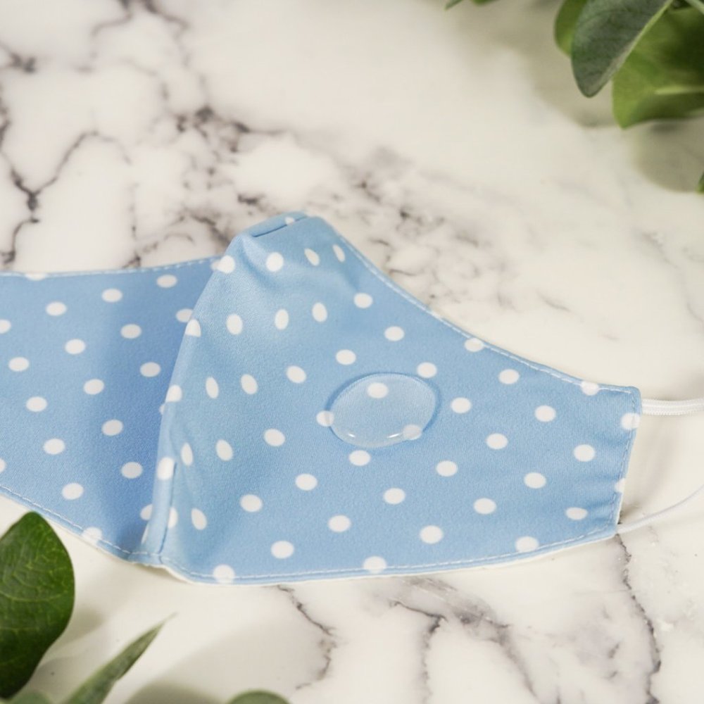 Polkadot 3 layers, WATER REPELLENT face mask - Picture 2 of 5